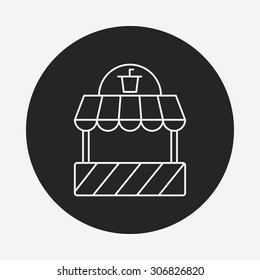 shopping store line icon