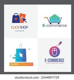 Logotipo da loja de compras com bolha de chat. ícone de loja online simples minimalista logotipo sinal vetor ilustração. Isolamento de objetos em um plano de fundo preto e branco.