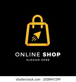 Vector de diseño de logotipo de tienda de compras