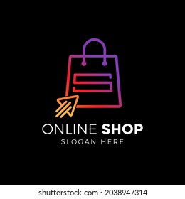 Vector de diseño de logotipo de tienda de compras