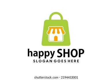 Shopping store logo design vector