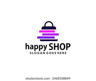 Shopping store logo design vector