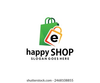 Shopping store logo design vector