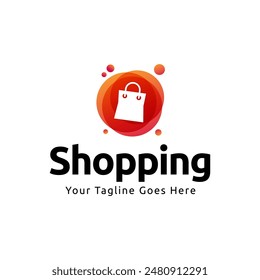 Shopping store logo design vector