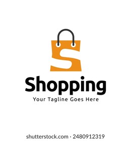 Shopping store logo design vector