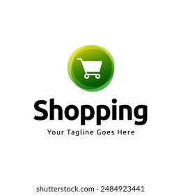 Shopping store logo design vector