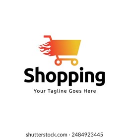 Shopping store logo design vector