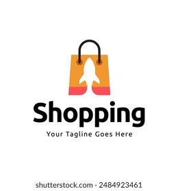 Shopping store logo design vector