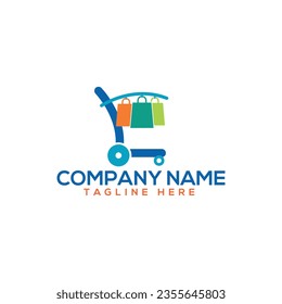 plantilla vectorial del logotipo de la tienda de compras
