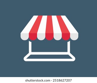 Shopping store logo for mobile e comerce and local market branding. Online shop icon simple minimalist sign for payments, shipping and sale, vector illustration.