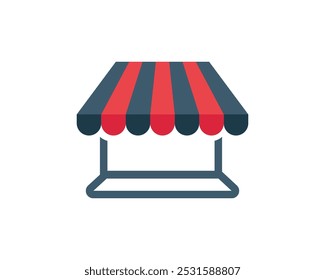 Shopping store logo for mobile e comerce and local market branding. Online shop icon simple minimalist sign for payments, shipping and sale, vector illustration.