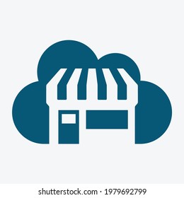 Icono de plantilla de logotipo del almacén de compras