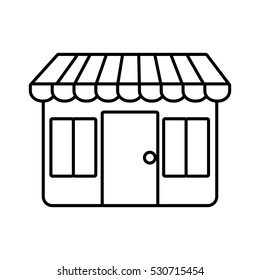 shopping store market online design outline vector illustration eps 10