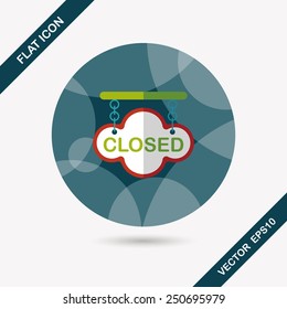 shopping store sign flat icon with long shadow,eps10
