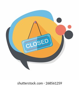 shopping store sign flat icon with long shadow,eps10