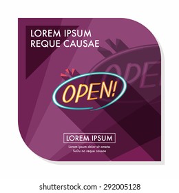 shopping store sign flat icon with long shadow,eps10