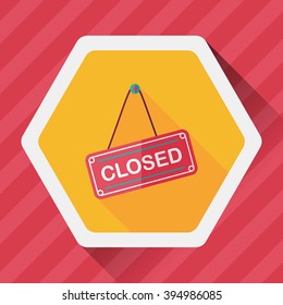 shopping store sign flat icon with long shadow,eps10