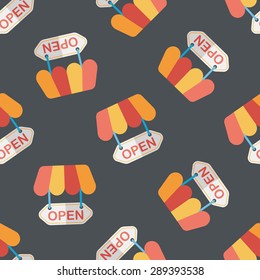 shopping store sign flat icon,eps10 seamless pattern background