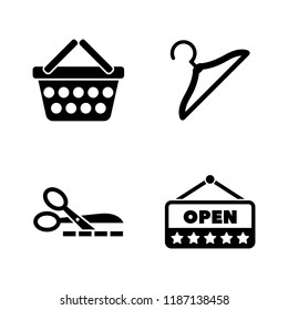 Shopping, Store. Simple Related Vector Icons Set for Video, Mobile Apps, Web Sites, Print Projects and Your Design. Shopping, Store icon Black Flat Illustration on White Background.