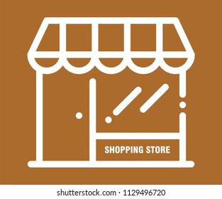 SHOPPING STORE VECTOR ICON 