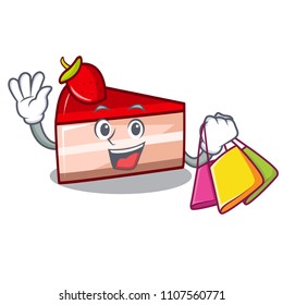 Shopping strawberry cake character cartoon