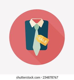 shopping suit flat icon with long shadow,eps10