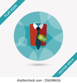 shopping suit flat icon with long shadow,eps10