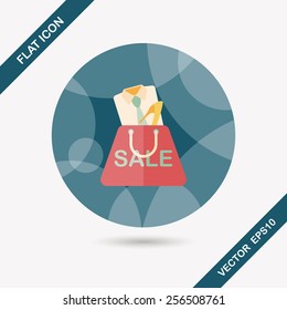 shopping suit flat icon with long shadow,eps10