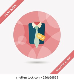 shopping suit flat icon with long shadow,eps10