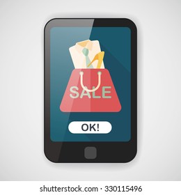 shopping suit flat icon with long shadow,eps10