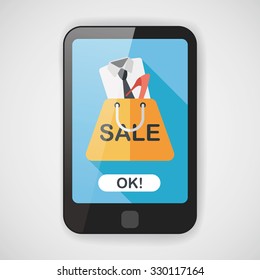 shopping suit flat icon with long shadow,eps10