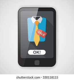 shopping suit flat icon with long shadow,eps10