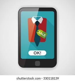 shopping suit flat icon with long shadow,eps10