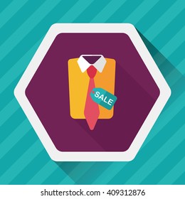 shopping suit flat icon with long shadow,eps10