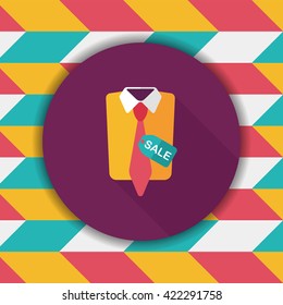 shopping suit flat icon with long shadow,eps10