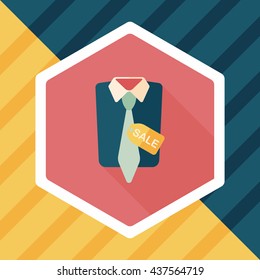 shopping suit flat icon with long shadow,eps10
