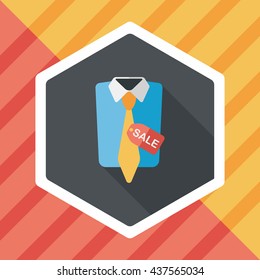 shopping suit flat icon with long shadow,eps10