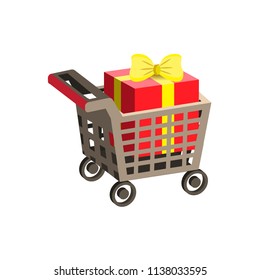Shopping supermarket cart.