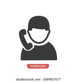 Shopping support calling vector icon