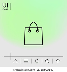 Saco de símbolo de compras, elementos para o seu design