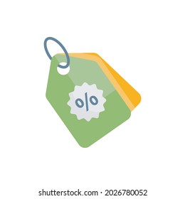 shopping tag vector flat icon style illustration. EPS 10 file