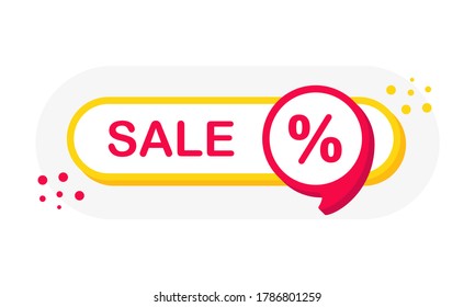 Shopping tags icon. Discount coupons symbol in 3D flat style colorful on white background. Vector illustration