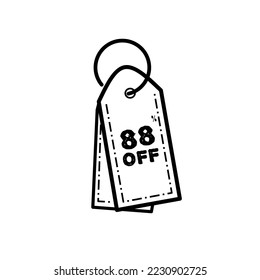 Shopping tags line icon. Special offer sign. Discount coupons symbol. Vector.