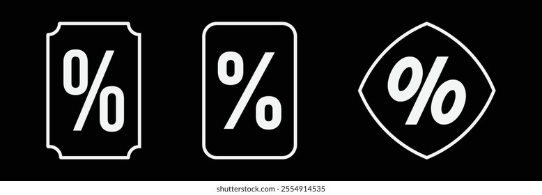 Shopping tags line icon. Special offer sign. Discount coupons symbol. Vector illustration. discount tag icon