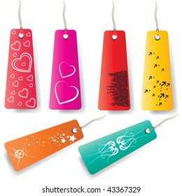 shopping tags set