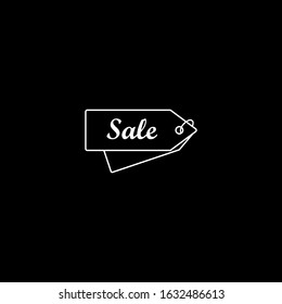 Shopping tags simple icon. Special Offer Sign. Discount coupons symbol. Qualitative design elements. Black and white background