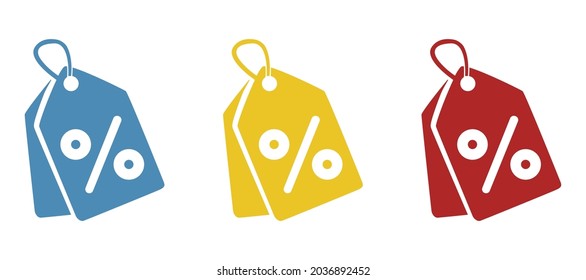 Icono simple de las etiquetas de compra. Signo de oferta especial. Símbolo de cupones de descuento. Elementos de diseño de calidad. Estilo clásico. Ilustración del vector