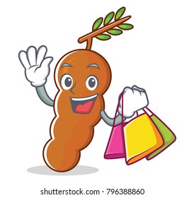 Shopping tamarind character cartoon style