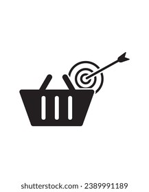icono de objetivo de compra, mejor icono plano del vector.