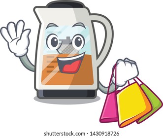 Shopping tea maker in the cartoon shape